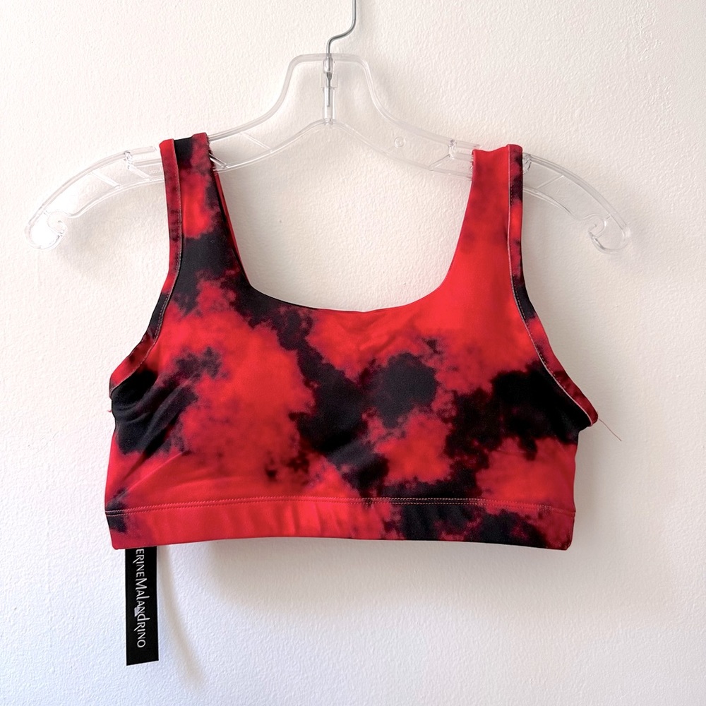 Catherine Malandrino Tie Dye Red Sports Bra NWT M